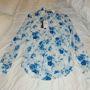 Zara mens floral button down